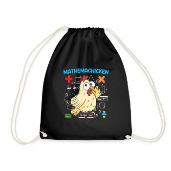 Mathemachicken Math Math Teacher - Drawstring Bag - black - Front