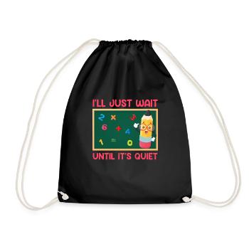 Professeur J’attends que ce soit calme Professeur de classe - Sac de sport léger - noir - Devant