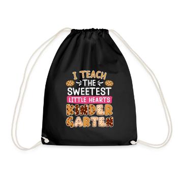 I have the best kindergarten kids educator - Drawstring Bag - black - Front