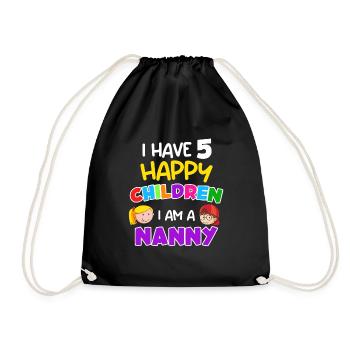 J’ai 5 enfants heureux Je suis assistante maternelle - Sac de sport léger - noir - Devant