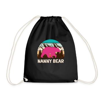 Mama bear Nanny bear Tagesmutter - Turnbeutel - Schwarz - Vorne
