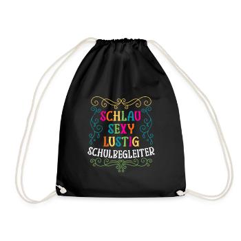 Schlau Sexy Lustiger Schulbegleiter - Turnbeutel - Schwarz - Vorne