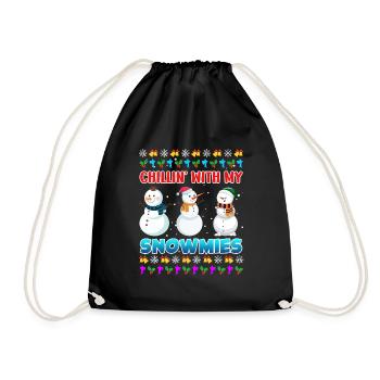 Chillin avec mon bonhomme de neige rigolo Snowmies - Sac de sport léger - noir - Devant