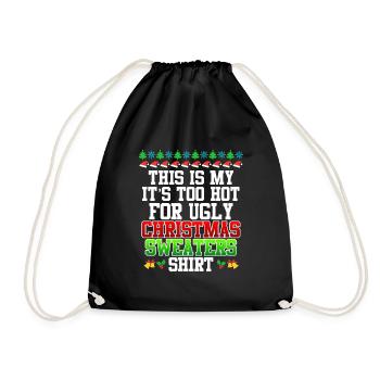Ugly Christmas warm Christmas - Drawstring Bag - black - Front