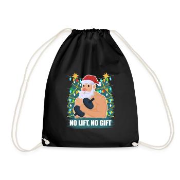 No Lift no Gift Santa Claus Christmas Sportsman - Sac de sport léger - noir - Devant