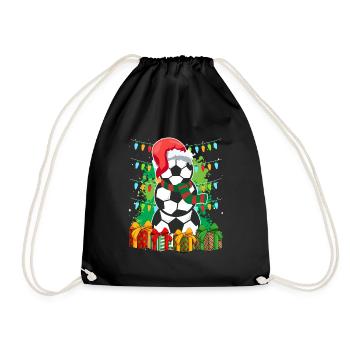 Football Snowman Football Fan Football Player - Drawstring Bag - black - Front