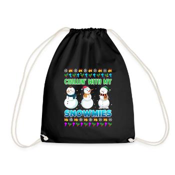 Chillin avec mon bonhomme de neige rigolo Snowmies - Sac de sport léger - noir - Devant
