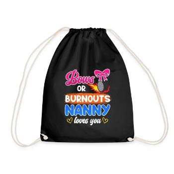 Loop or burnout love you childminder - Drawstring Bag - black - Front