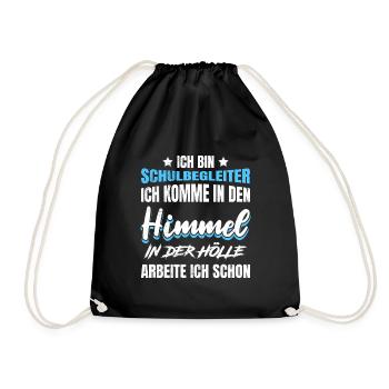 Ich arbeite in der Hölle Schulbegleiter - Turnbeutel - Schwarz - Vorne