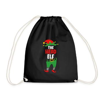 Le chef Elf Boss Elf Papa Christmas - Sac de sport léger - noir - Devant