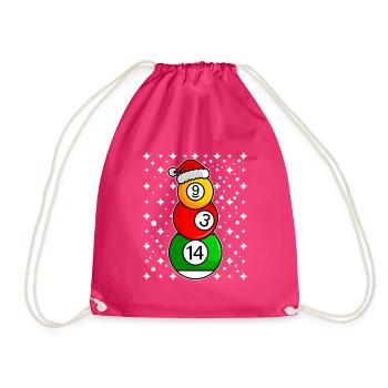 Billardkugeln Billard Spieler Snooker Billard - Turnbeutel - Fuchsia - Vorne
