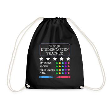 Définition Je suis un super enseignant de maternelle - Sac de sport léger - noir - Devant