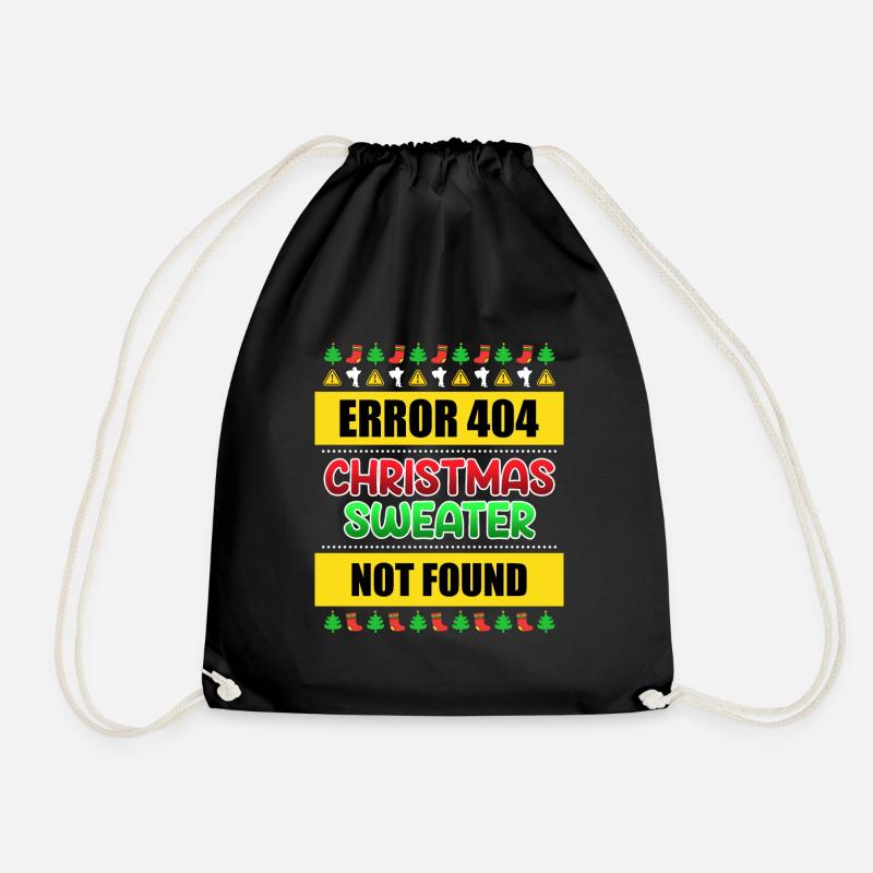 Christmas Sweater not Found Ugly Christmas - Turnbeutel - Schwarz