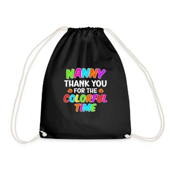 Merci pour le temps coloré meilleure assistante maternelle - Sac de sport léger - noir - Devant