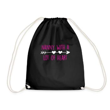 Nounou avec beaucoup de cœur meilleure assistante maternelle - Sac de sport léger - noir - Devant