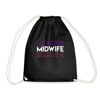 Doula Obstetrician Midwife - Drawstring Bag - black - Front