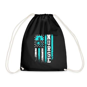 USA Nurse Nursing Nurse Nurse - Drawstring Bag - black - Front