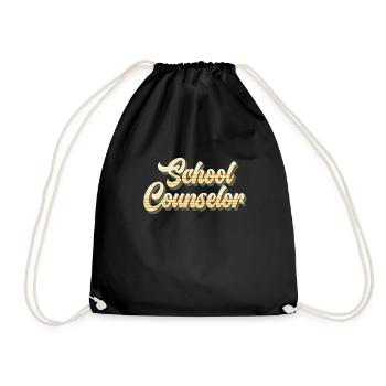 School accompaniment Inclusion best school companion - Drawstring Bag - black - Front