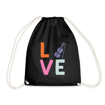 Musicien Musicien J’aime mon violon - Sac de sport léger - noir - Devant