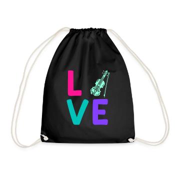 Musicien Musicien J’aime mon violon - Sac de sport léger - noir - Devant