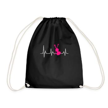 Musicien Musicien Mon cœur bat pour le violon - Sac de sport léger - noir - Devant