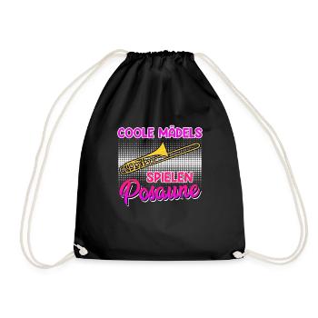 Musicien Les filles cool jouent du trombone - Sac de sport léger - noir - Devant