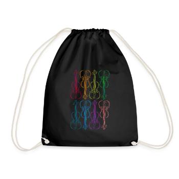Musician Concert Musician First Fiddle - Drawstring Bag - black - Front