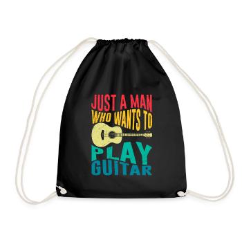 Musicien Seulement un homme qui aime jouer de la guitare - Sac de sport léger - noir - Devant