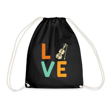Musicien Musicien J’aime mon violon - Sac de sport léger - noir - Devant