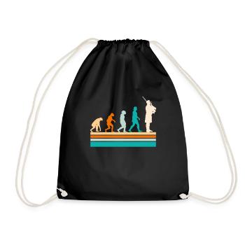 Musiker Dudelsackspieler Evolution Dudelsack - Turnbeutel - Schwarz - Vorne
