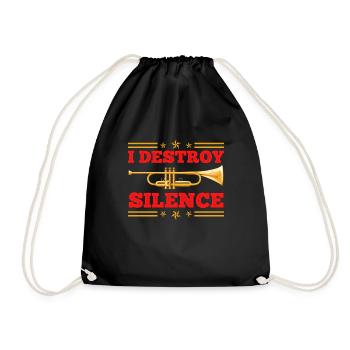 Tromboniste Musicien Je détruis le calme avec le trombone - Sac de sport léger - noir - Devant