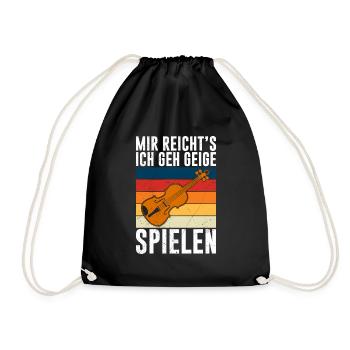 Musician Concert Mir reichts ich spielen Geviolin jetzt - Drawstring Bag - black - Front