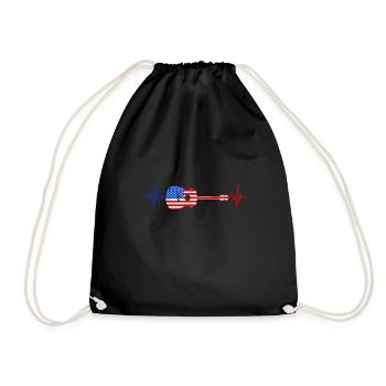 USA Guitare Country Heartbeat Guitariste - Sac de sport léger - noir - Devant