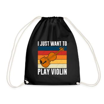 Musician Concert Mir reichts ich spielen Geviolin jetzt - Drawstring Bag - black - Front