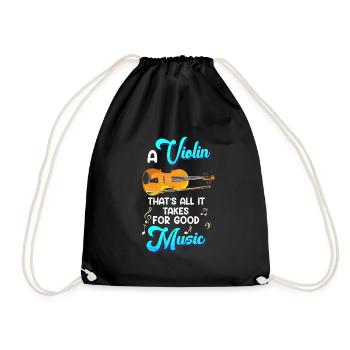 C’est tout ce dont vous avez besoin pour une bonne musique que le violon - Sac de sport léger - noir - Devant