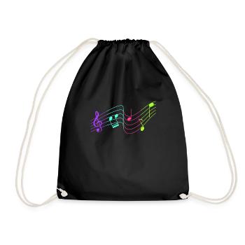 mélomane j'aime chanter de la musique - Sac de sport léger - noir - Devant