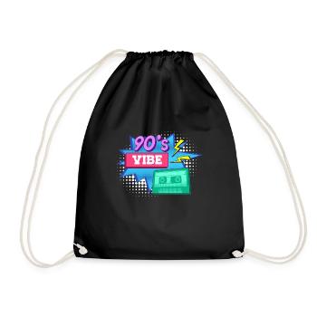 Musik ich habe den Vibe 90er - Turnbeutel - Schwarz - Vorne