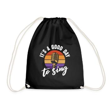 Singer It's a good day to sing - Drawstring Bag - black - Front
