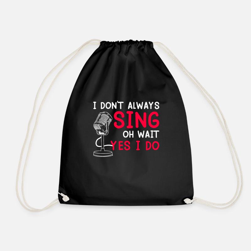 Oh warte...doch ich kann immer singen - Turnbeutel - Schwarz