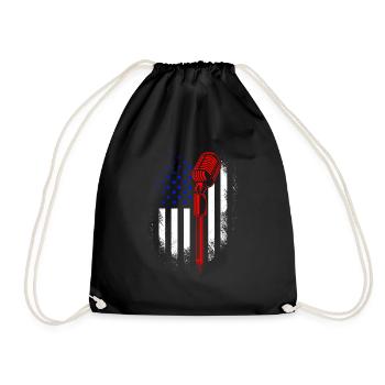 USA drapeau chanteur chanteur américain chantant - Sac de sport léger - noir - Devant