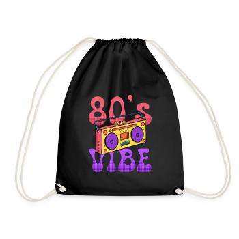 Musik ich habe den Vibe 80er - Turnbeutel - Schwarz - Vorne