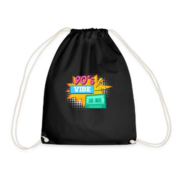 Musik ich habe den Vibe 90er - Turnbeutel - Schwarz - Vorne