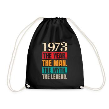 50 ans - Sac de sport léger - noir - Devant