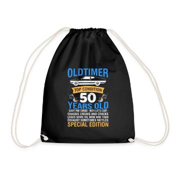 Oldtimer 50 ans 50e anniversaire hommes hommes - Sac de sport léger - noir - Devant