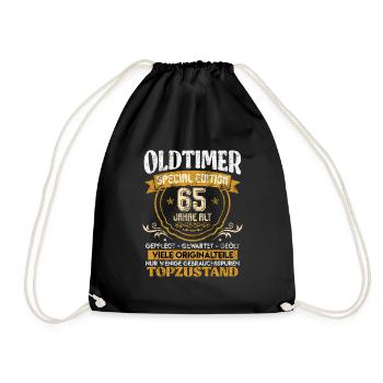 Classic car 65 years old 65 birthday - Drawstring Bag - black - Front