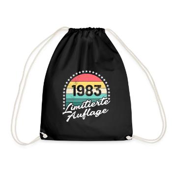 40 Jahre limitierte Auflage 40. Geburtstag - Turnbeutel - Schwarz - Vorne