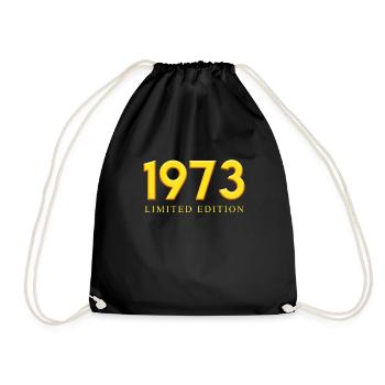 50e anniversaire Né en 1973 50 ans - Sac de sport léger - noir - Devant