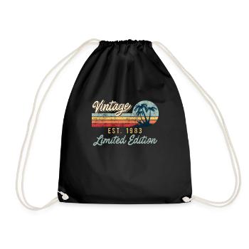Né en 1983 40 ans 40e anniversaire - Sac de sport léger - noir - Devant