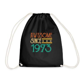 50e anniversaire Né en 1973 50 ans - Sac de sport léger - noir - Devant