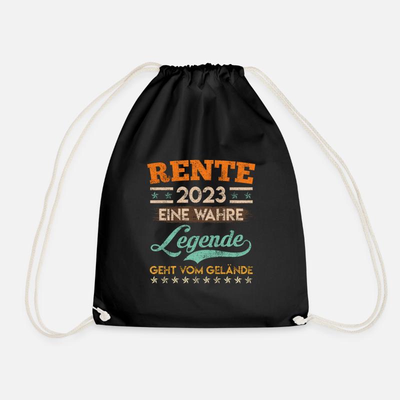 Rente 2023 eine Legende verlässt das Gelände - Turnbeutel - Schwarz